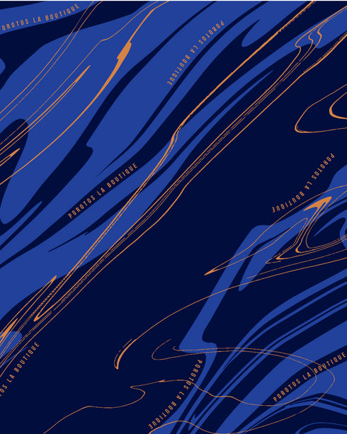 Funda de Asiento Individual *Wavy lines Azul*